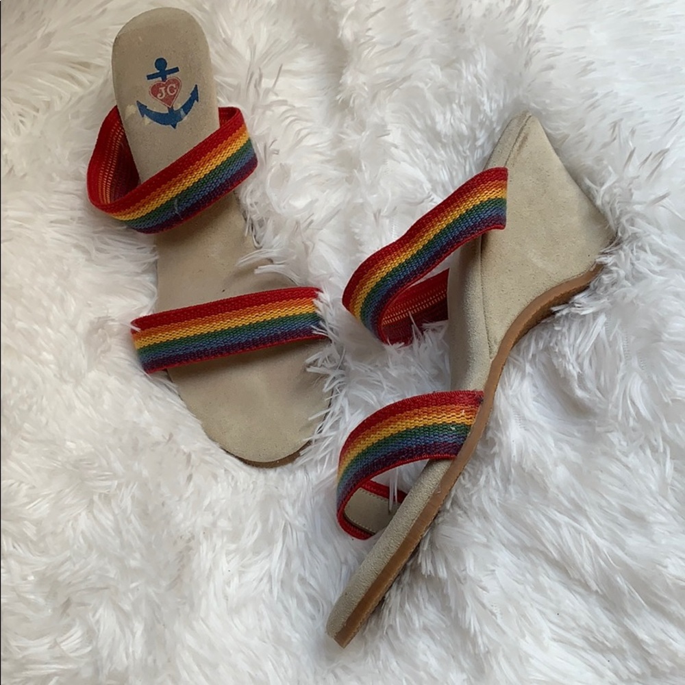 Never used! Colorful sandals!!